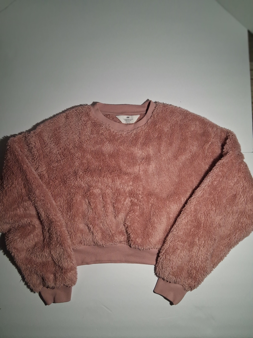 H&M Blush Plush Crewneck Sweater